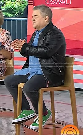 Patton Oswalt's green star sneakers on Today
