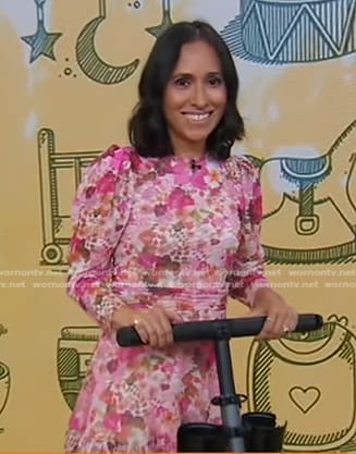 Grace Bastidas's pink floral dress on Good Morning America