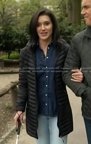 Rebecca Alexander's black down jacket coat on Today