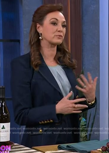 Regina Sanz's denim blazer and pants on The Kelly Clarkson Show