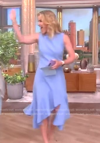 Sara's blue asymmetric dress on The View