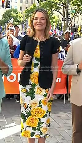 Savannah's rose print dress on Today
