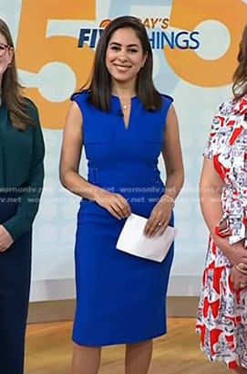 Seema Mody's blue sheath dress on Today