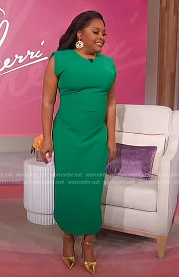 Sherri's green sleeveless dress on Sherri
