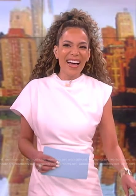 Sunny's white draped midi dress on The View