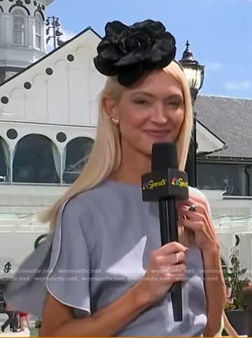 Zanna Roberts Rassi's blue slit sleeve dress on Today