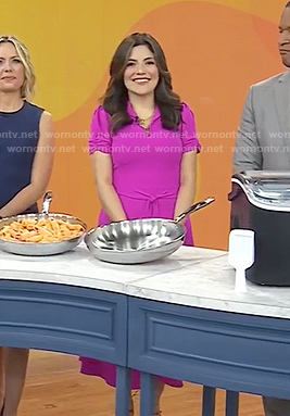 Adrianna's pink tie waist dress on Today