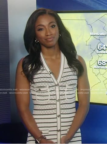 Brittany's white striped dress on Good Morning America
