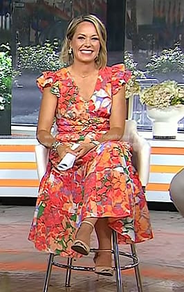 Dylan's orange floral smocked waist dress on Today