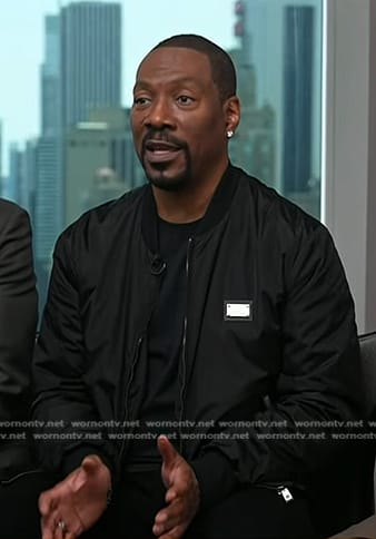 Eddie Murphy's black bomber jacket on Today