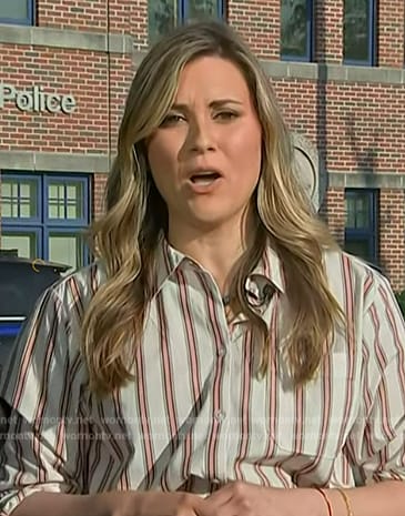 Erin McLaughlin's stripe shirt on Today