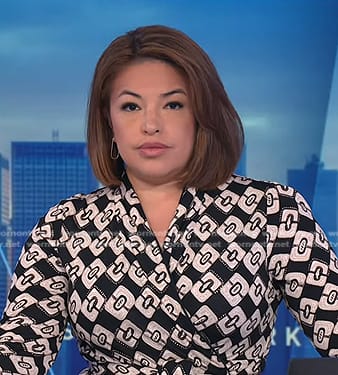 Gilma Avalos's printed wrap jumpsuit on Today