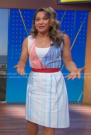 Ginger's striped dress on Good Morning America