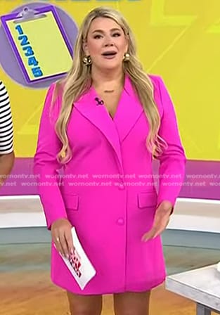 Heather McMahan's pink blazer dress on Today