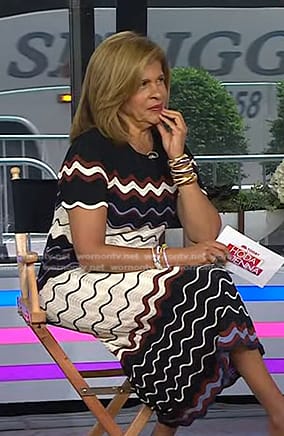 Hoda's swirl pointelle knit dress on Today