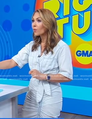 Lori's chambray ruched dress on Good Morning America