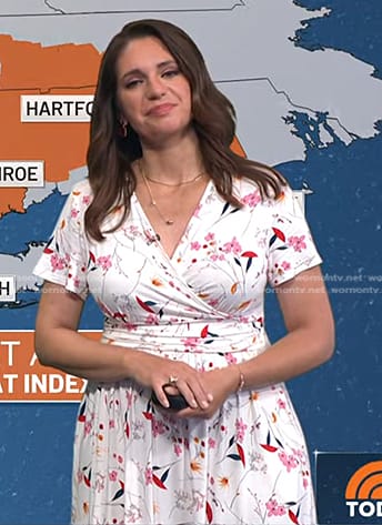 Maria's white floral dress on Today