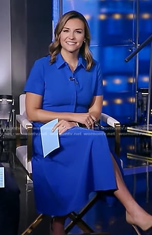 Mary's blue belted shirtdress on Good Morning America