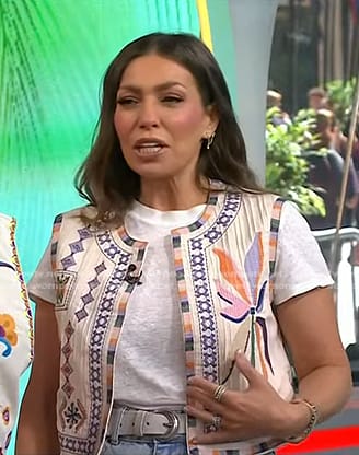 Melissa Garcia's embroidered vest on Today