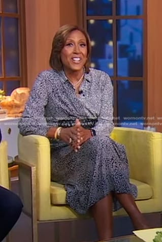 Robin's grey leopard shirtdress on Good Morning America