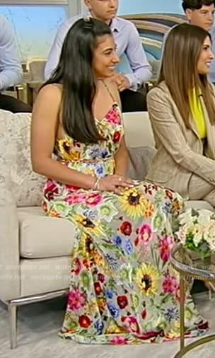 Sofia Valastro's floral print dress on Tamron Hall Show