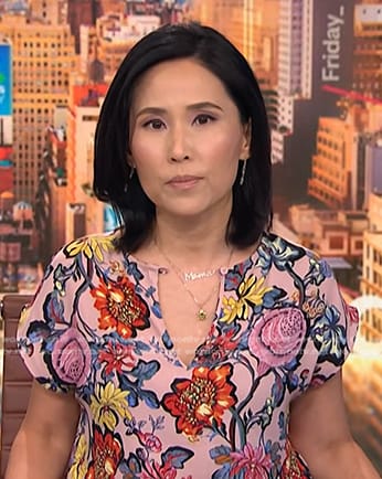 Vicky's pink floral top on NBC News Daily