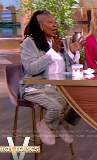 Whoopi's distressed denim jeans on The View