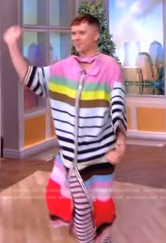 Cole Escola's stripe sweater dress on The View
