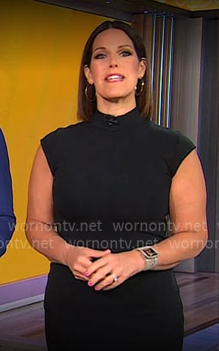 Dana Jacobson's black midi dress on CBS Mornings