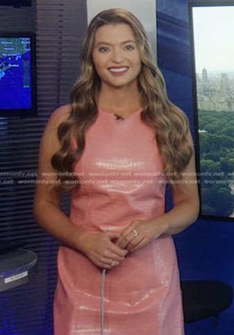 Dani's pink croc embossed dress on Good Morning America