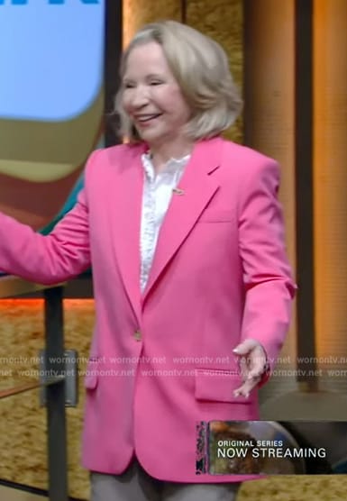 Debra Jo Rupp's pink blazer on Live with Kelly and Mark