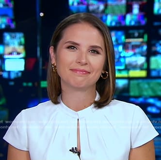 Elizabeth's white keyhole dress on Good Morning America