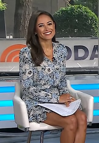 Kaylee's blue floral print dress on Today