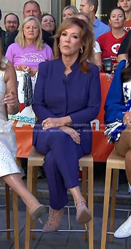 Kelli Finglass's beige studded pumps on Today
