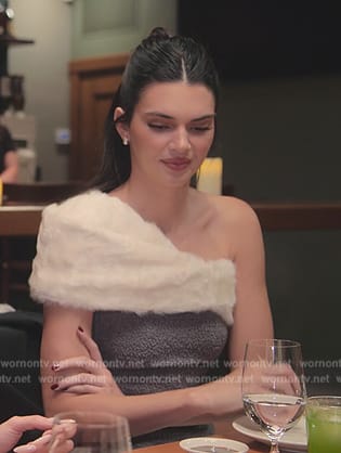 Kendal's contrast wool dress on The Kardashians