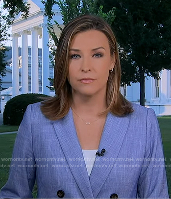 Mary's blue double breasted blazer on Good Morning America