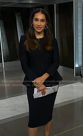 Morgan's black peplum jacket and pencil skirt on NBC News Daily