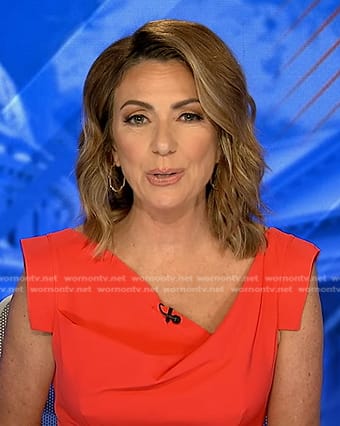 Kyra Phillips's red asymmetric dress on Good Morning America