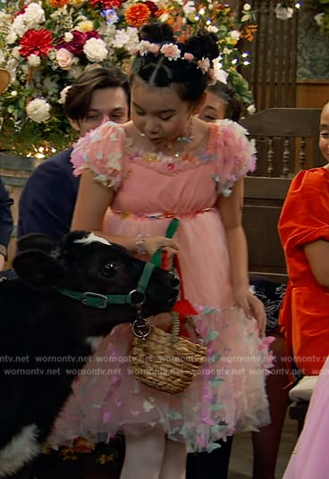 Scout's pink embellished tulle dress on Bunkd