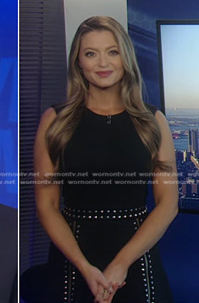 Dani's black studded dress on Good Morning America