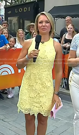 Dylan's yellow sleeveless lace dress on Today