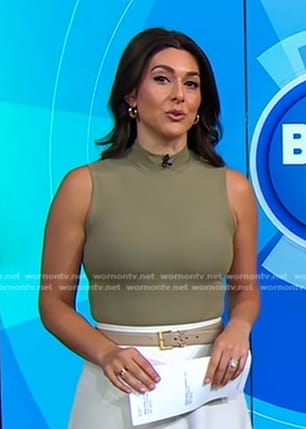 Erielle's beige belt on Good Morning America