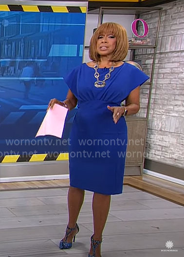 Gayle King's blue dress on CBS Mornings