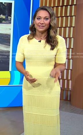 Ginger's yellow knit dress on Good Morning America