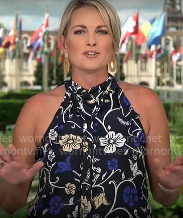 Jamie Yuccas' floral top on CBS Mornings