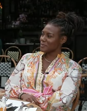 Janai's floral tie waist dress on Good Morning America