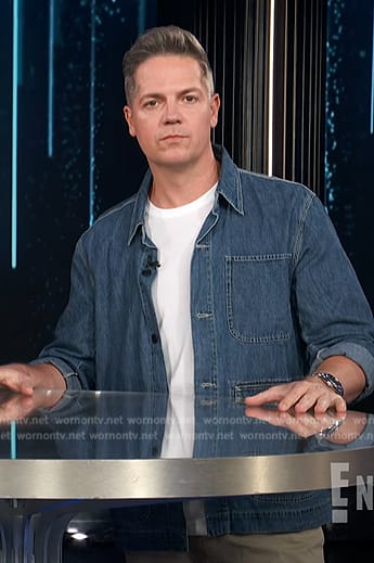 Jason Kennedy's denim jacket on E! News