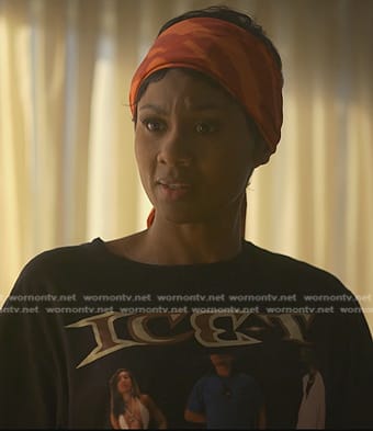 Jasx's Ice T Power print tee on Reasonable Doubt