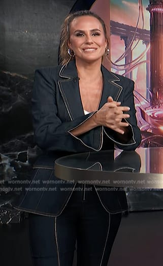 Keltie's denim blazer and pants on E! News