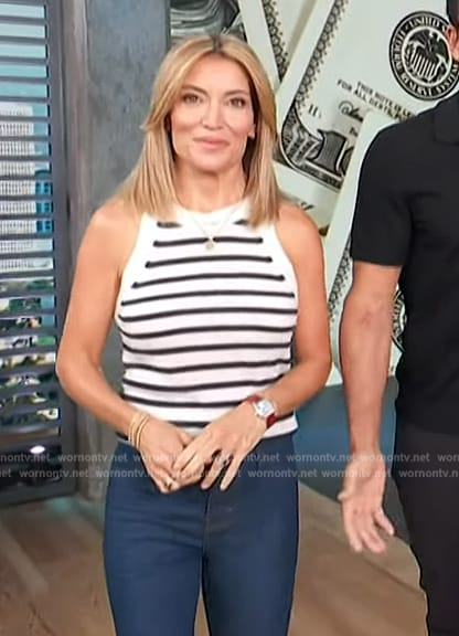 Kit's striped top on Access Hollywood